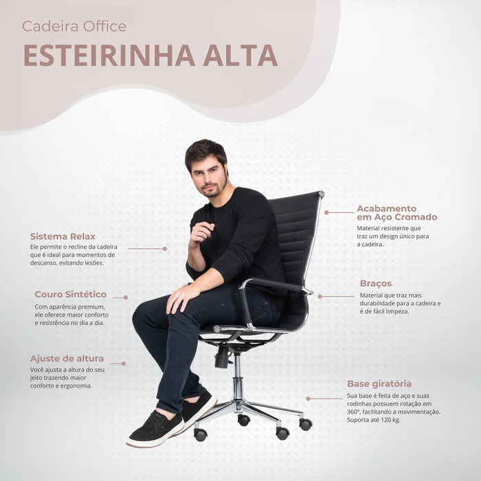 Cadeira de Escritório Alta Esteirinha