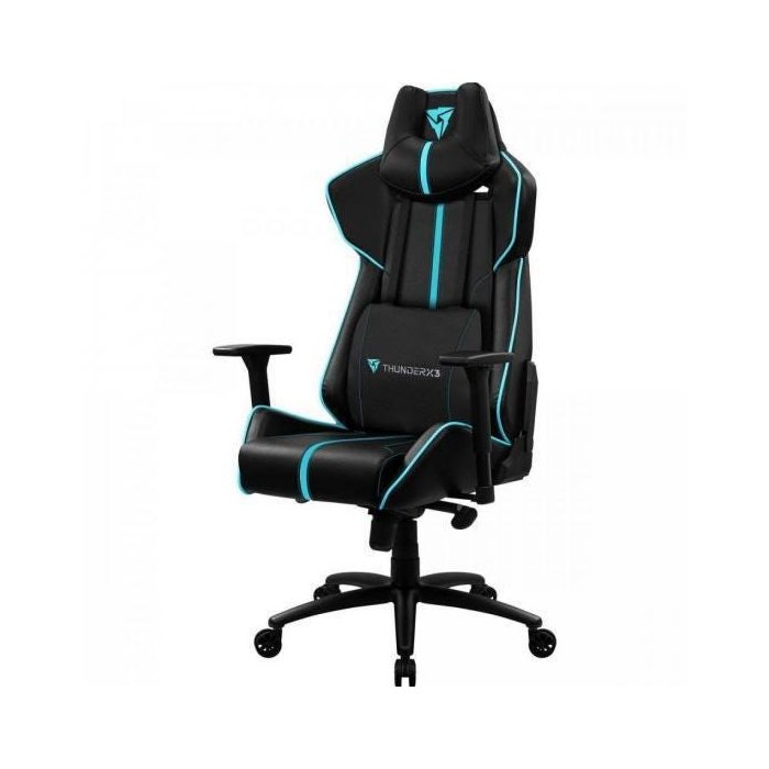 Cadeira Gamer Larger 200kg Black Cyan