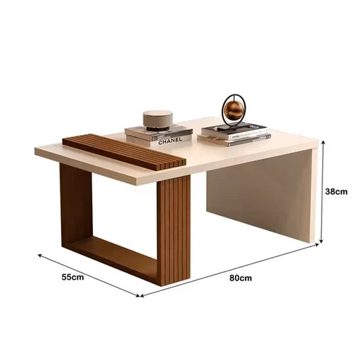 Mesa De Centro Sala JB 8020 Pérola com Caramelo