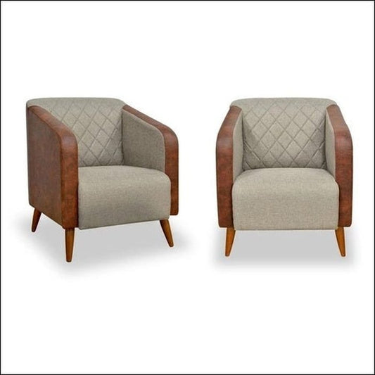 Kit 2 Poltronas Decorativa Silmara Luxo