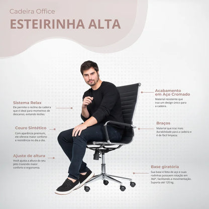 Cadeira de Escritório Alta Esteirinha
